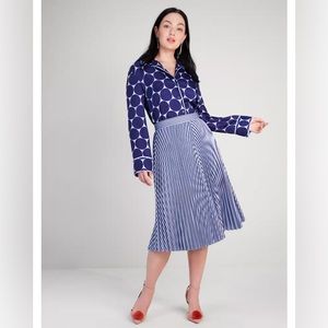 Kate Spade Pastry Strip Pleated Skirt